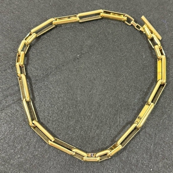 LOUIS VUITTON Brass Pad Lock as a pendant on a FOSSIL brass toggle necklace EUC - Picture 11 of 16